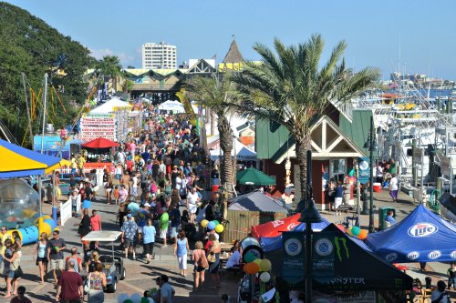 Destin seafood festival at the Harborwalk